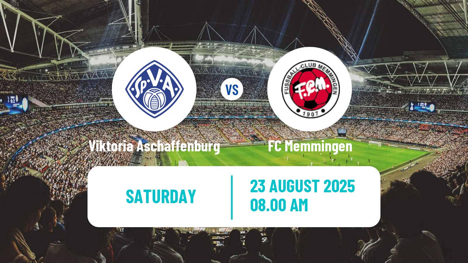 Football German Regionalliga Bayern Viktoria Aschaffenburg - Memmingen