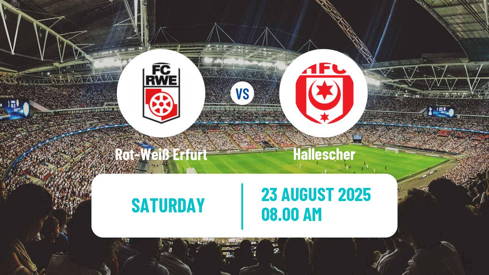 Football German Regionalliga Nordost Rot-Weiß Erfurt - Hallescher