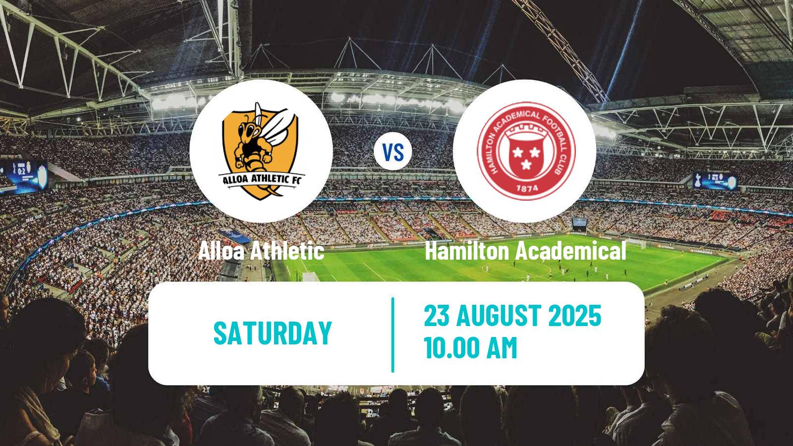 Football Scottish League One Alloa Athletic - Hamilton Academical