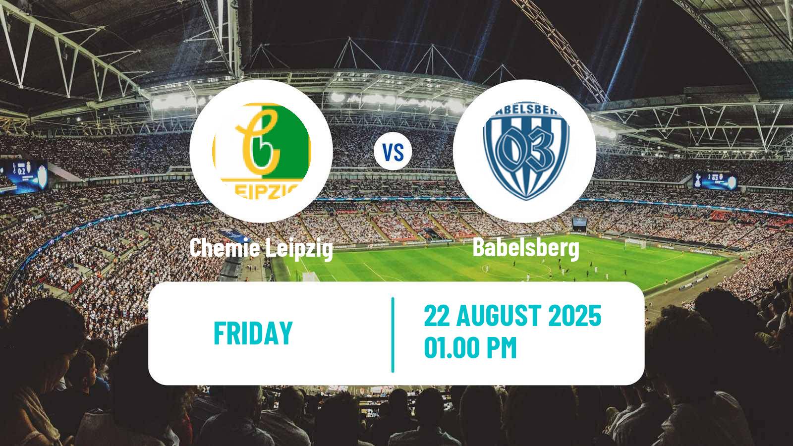 Football German Regionalliga Nordost Chemie Leipzig - Babelsberg