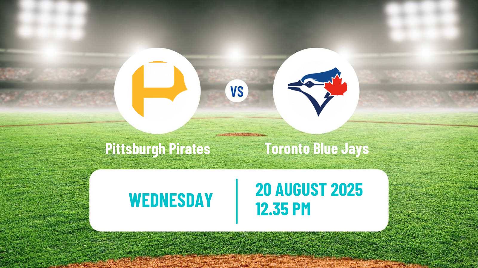 Baseball MLB Pittsburgh Pirates - Toronto Blue Jays