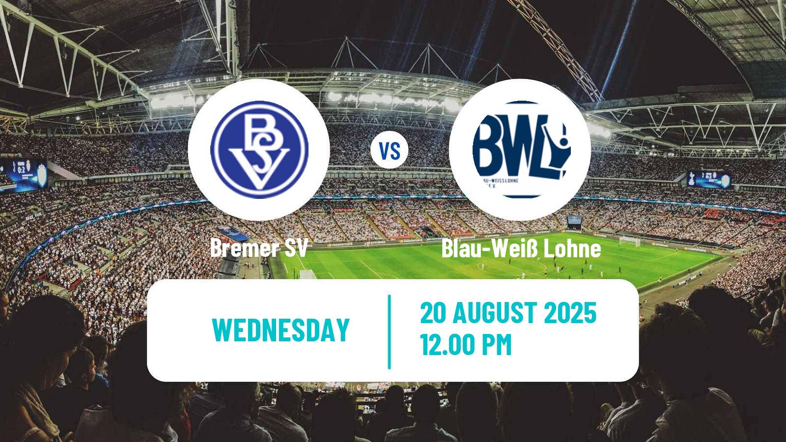 Football German Regionalliga North Bremer SV - Blau-Weiß Lohne