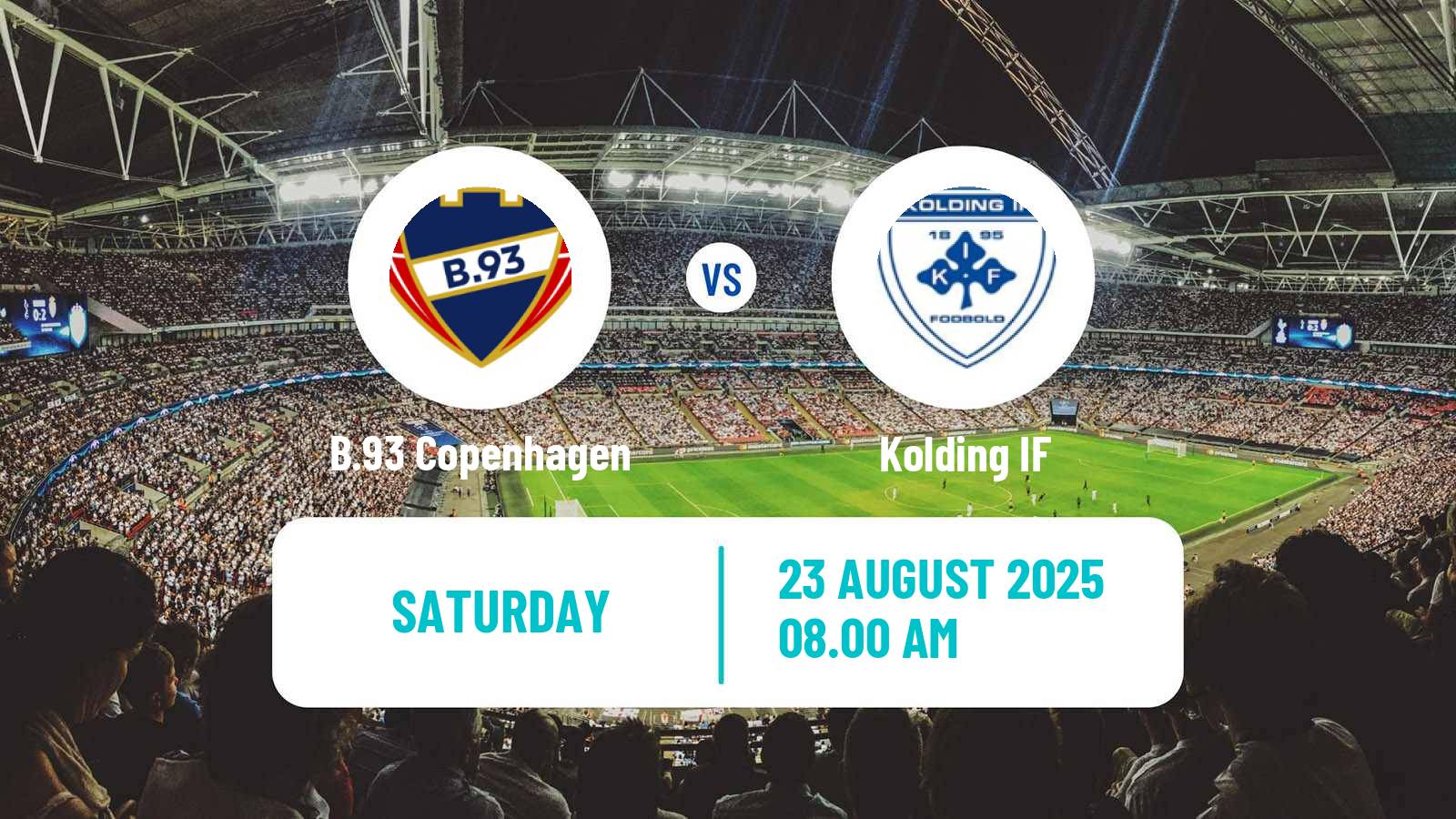 Football Danish 1 Division B.93 Copenhagen - Kolding IF