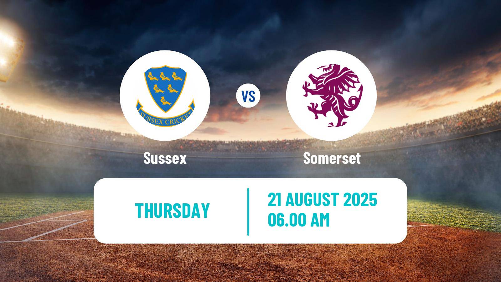 Cricket Royal London One-Day Cup Sussex - Somerset