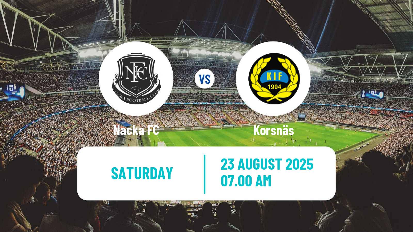 Football Swedish Division 2 - Norra Svealand Nacka FC - Korsnäs
