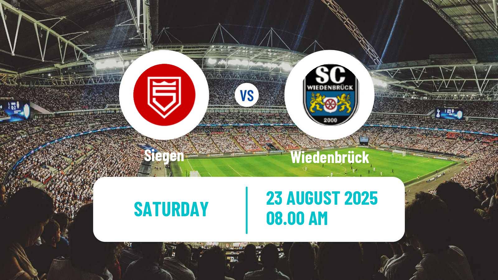 Football German Regionalliga West Siegen - Wiedenbrück