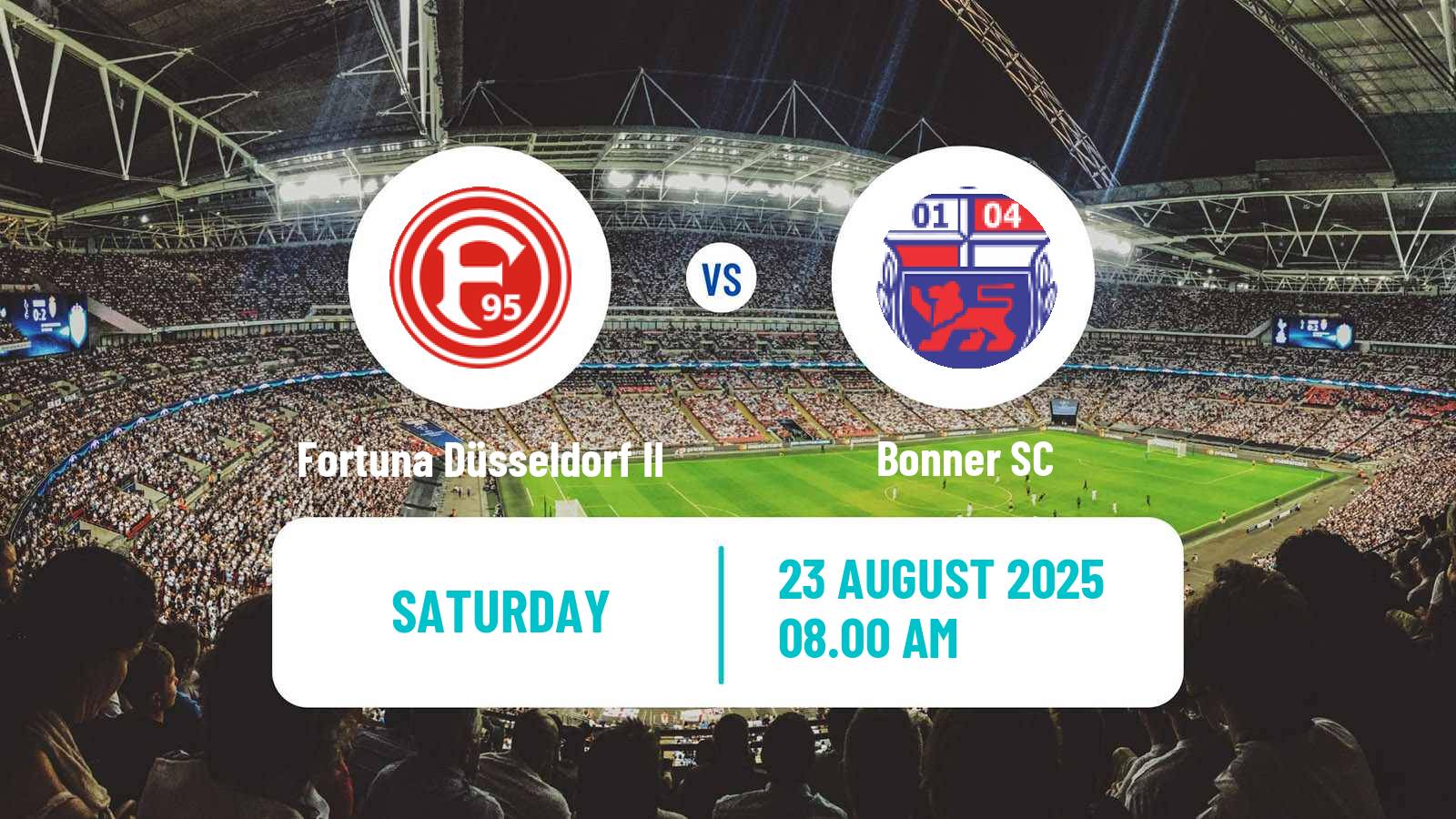 Football German Regionalliga West Fortuna Düsseldorf II - Bonner