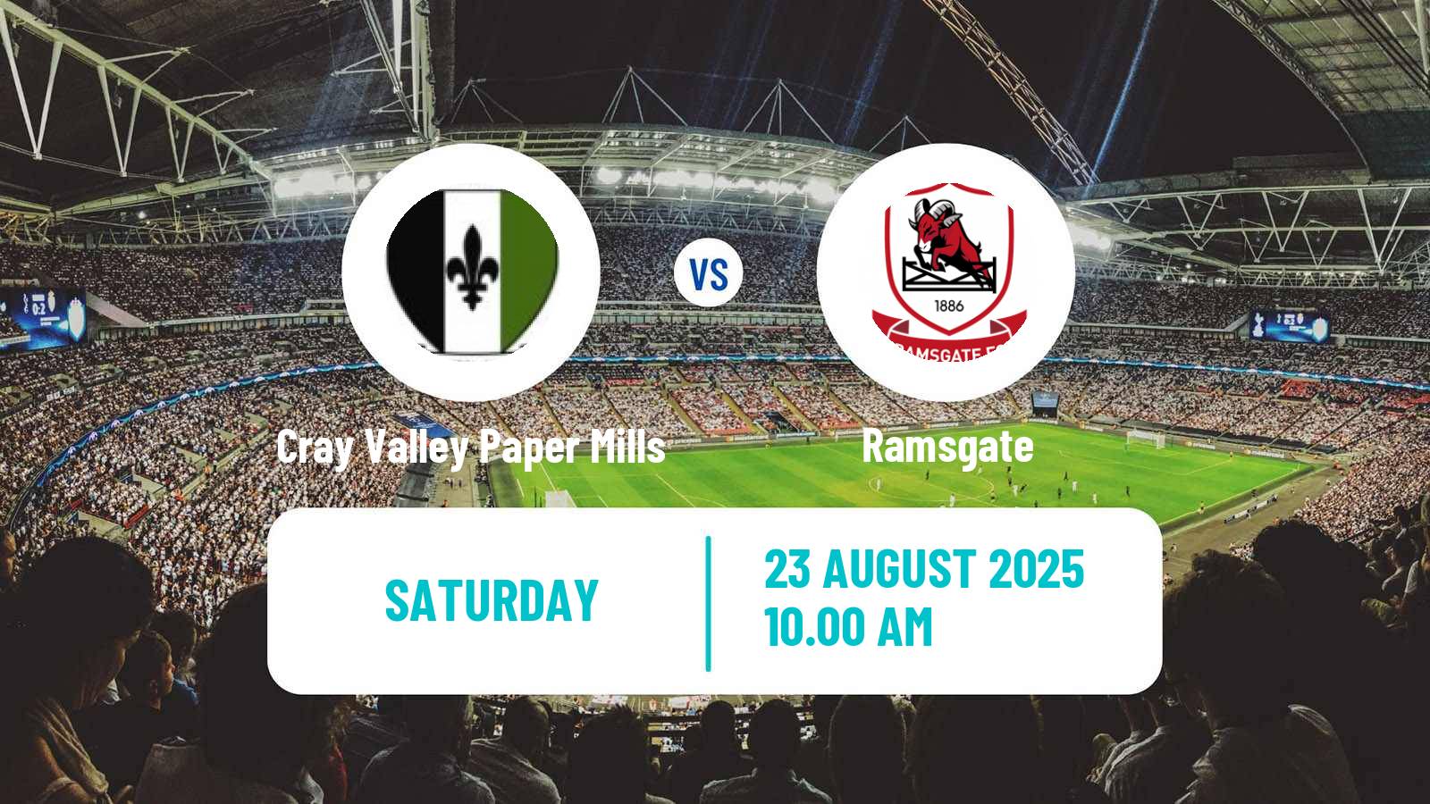 Football English Isthmian League Premier Division Cray Valley Paper Mills - Ramsgate