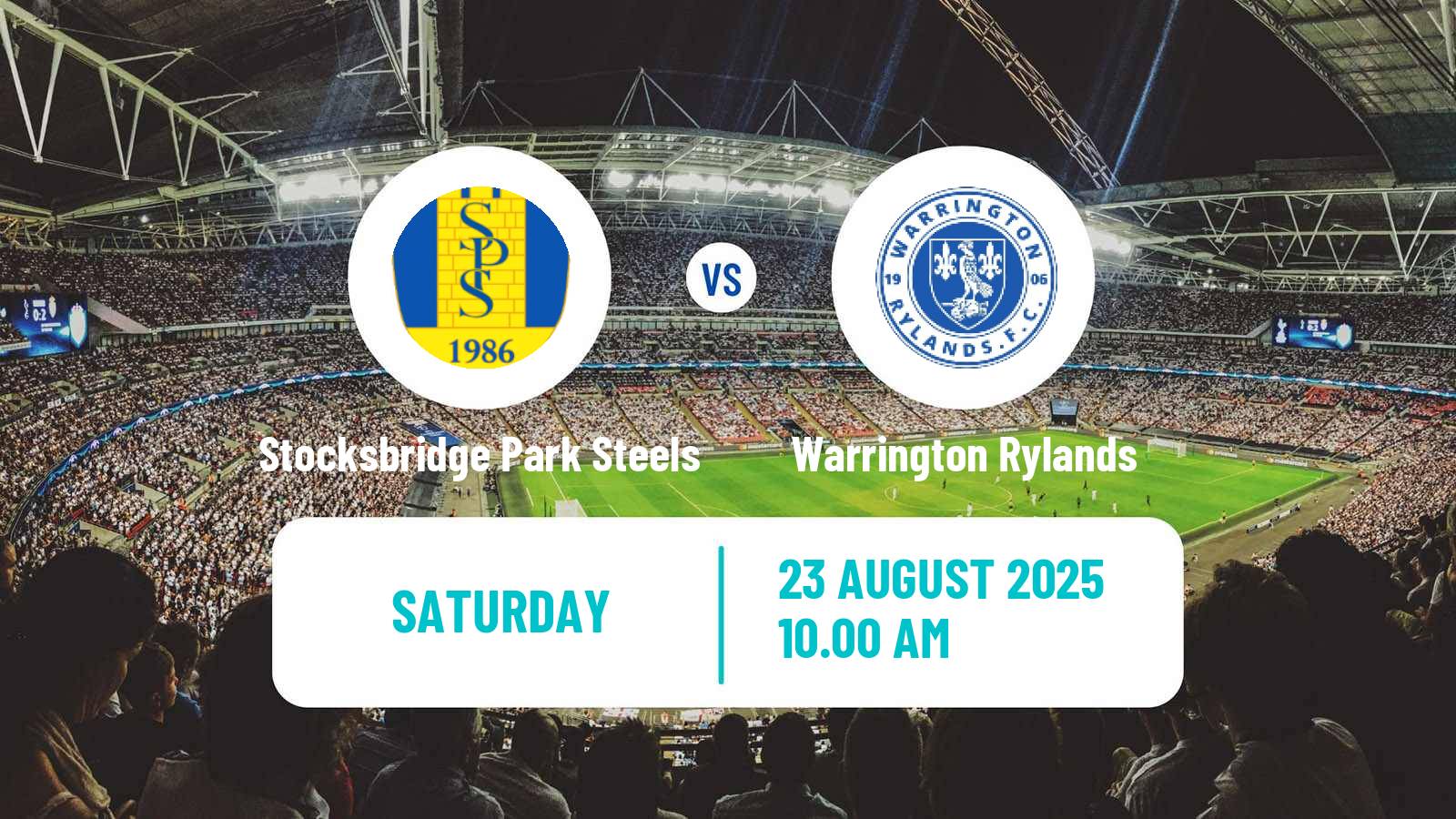 Football English NPL Premier Division Stocksbridge Park Steels - Warrington Rylands