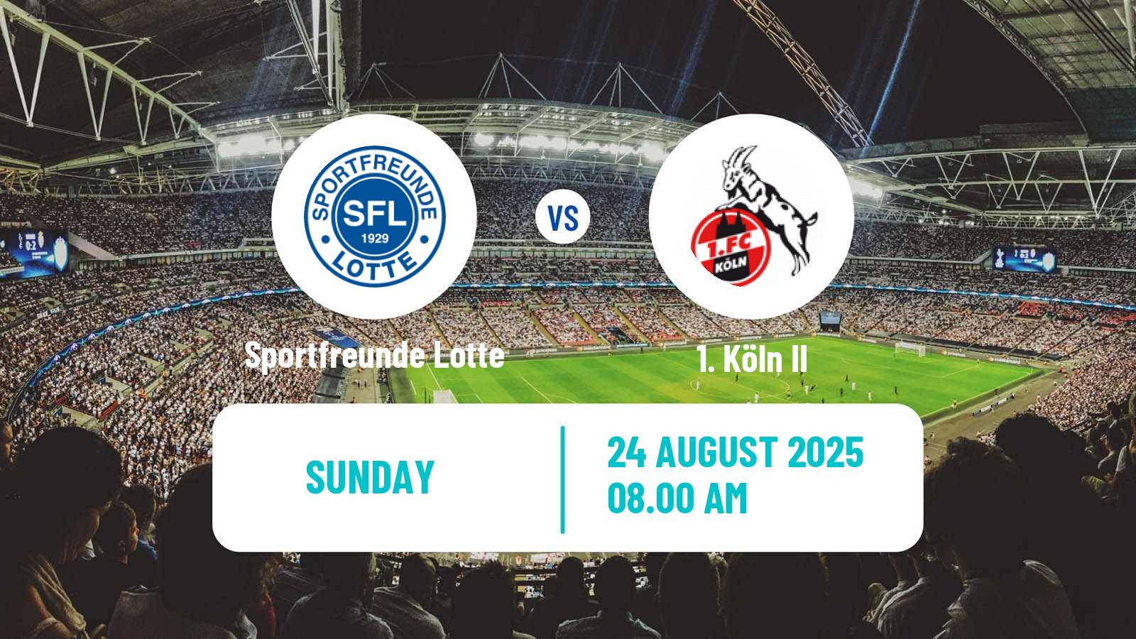 Football German Regionalliga West Sportfreunde Lotte - Köln II