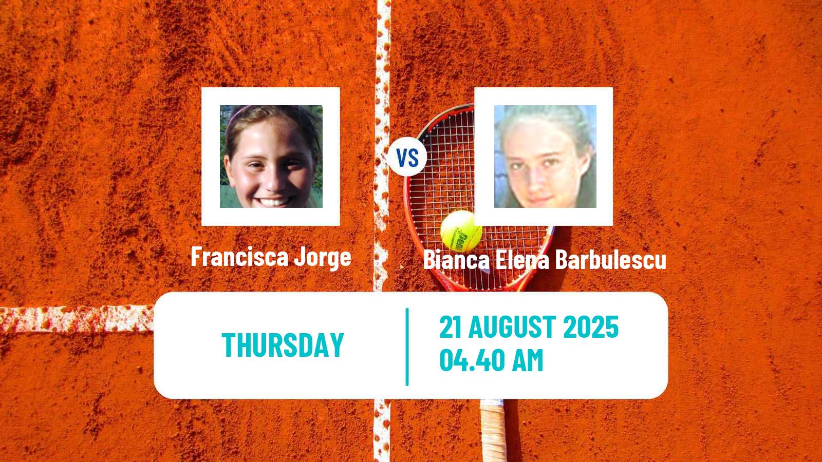 Tennis ITF W50 Bistrita Women Francisca Jorge - Bianca Elena Barbulescu