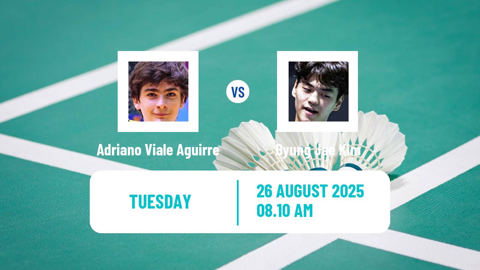Badminton BWF World Championships Men Adriano Viale Aguirre - Byung Jae Kim