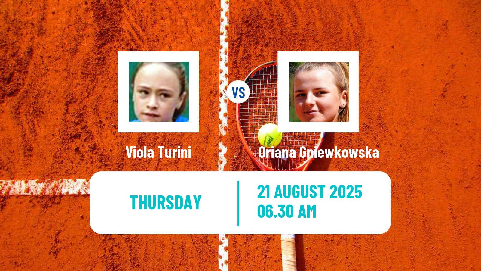 Tennis ITF W15 Krakow Women Viola Turini - Oriana Gniewkowska