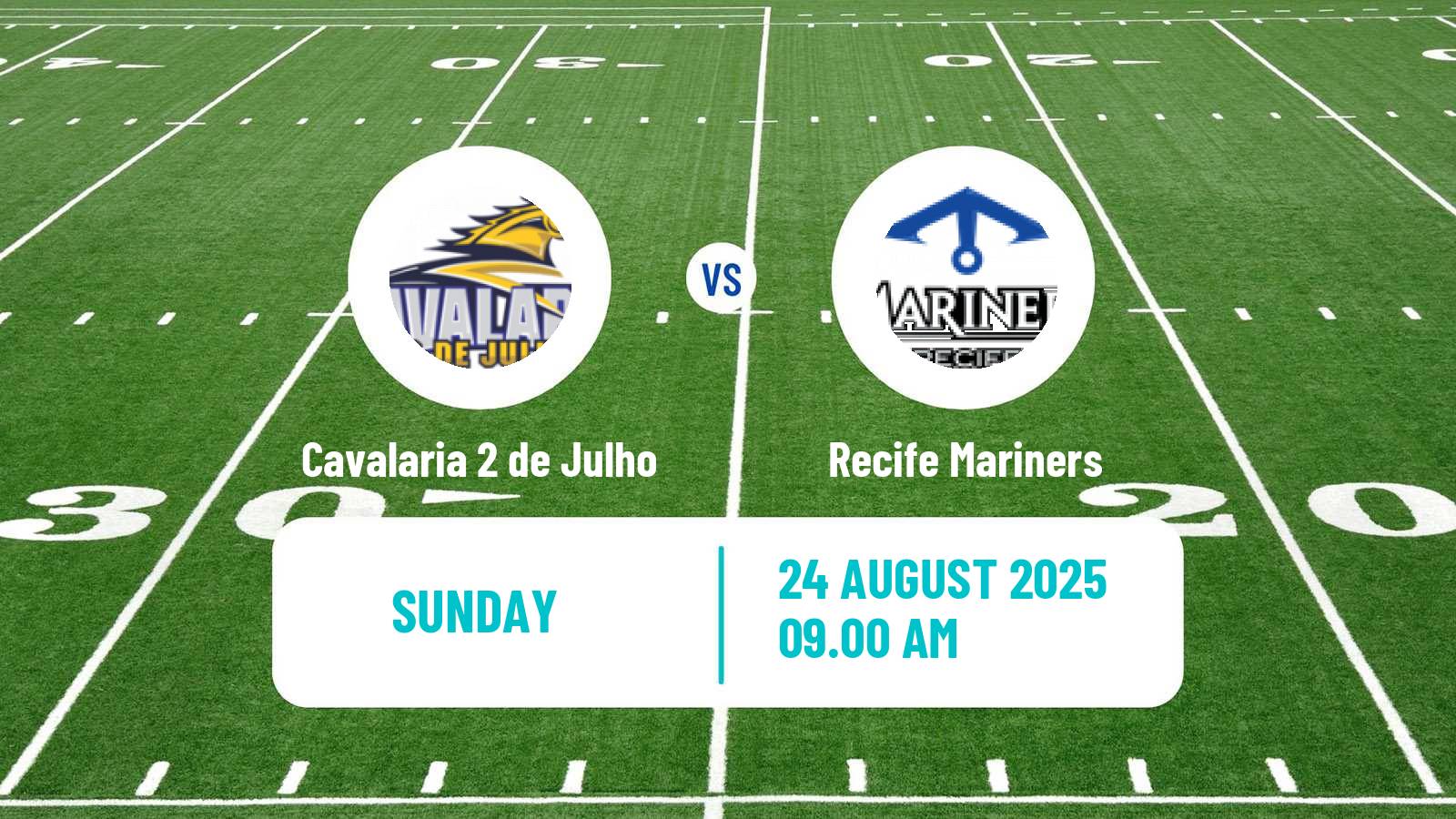 American football Brazilian BFA Cavalaria 2 de Julho - Recife Mariners