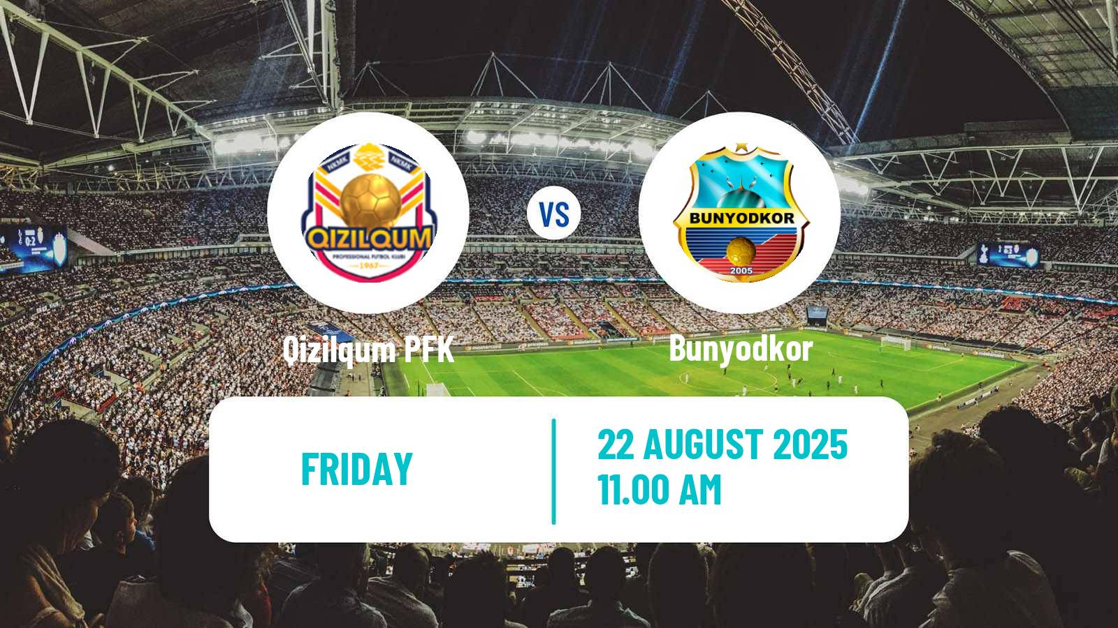 Football Uzbek League Qizilqum - Bunyodkor