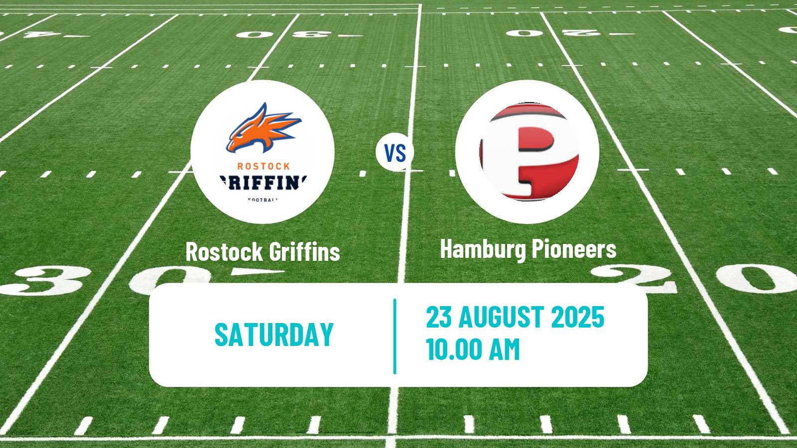 American football German GFL 2 Rostock Griffins - Hamburg Pioneers