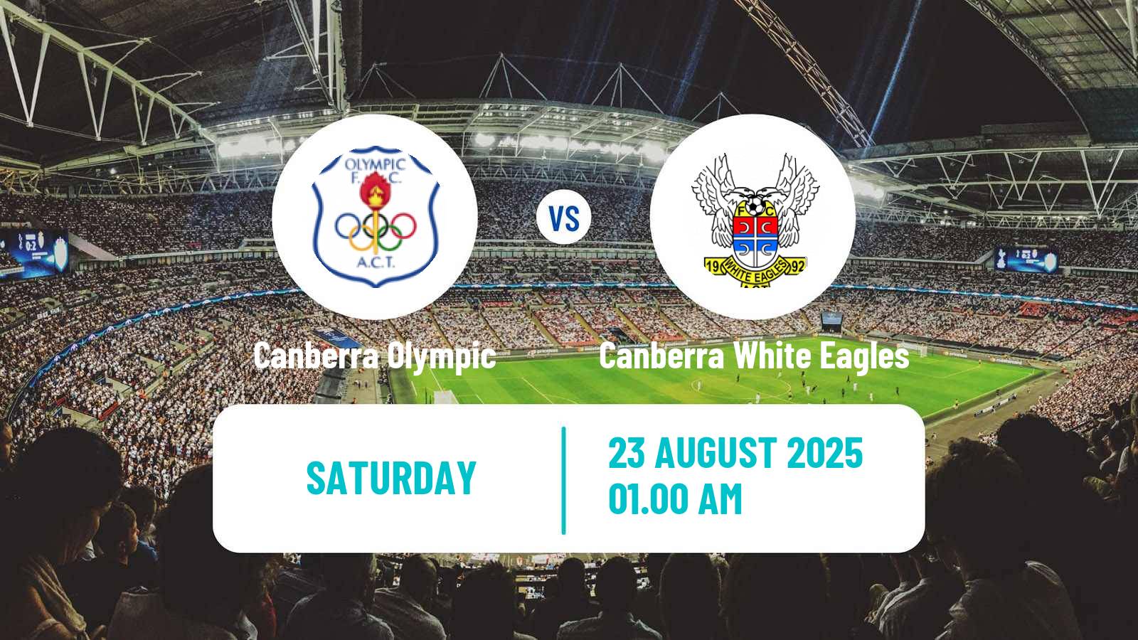 Football Australian Capital Premier League Canberra Olympic - Canberra White Eagles