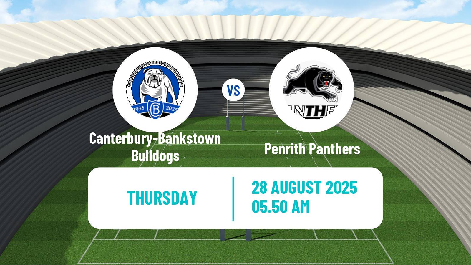 Rugby league Australian NRL Canterbury-Bankstown Bulldogs - Penrith Panthers