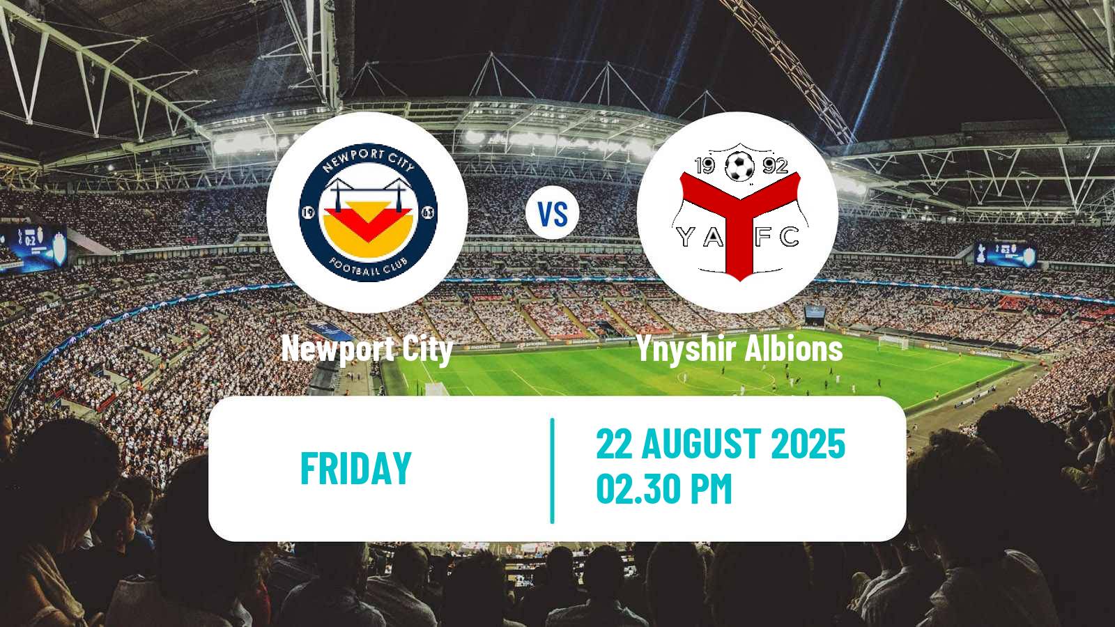 Football Welsh Cymru South Newport City - Ynyshir Albions
