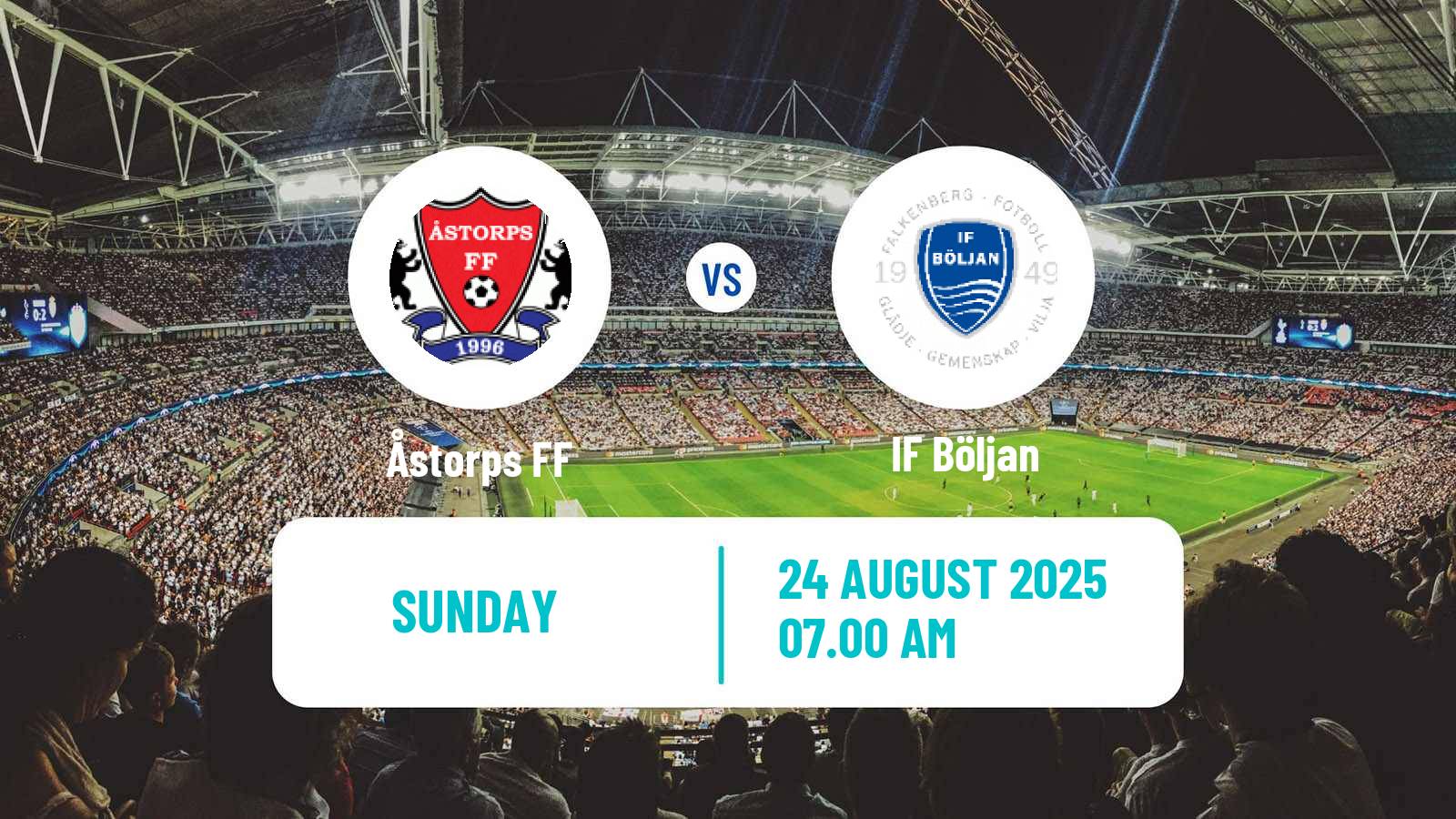 Football Swedish Division 2 - Västra Götaland Åstorps - Böljan