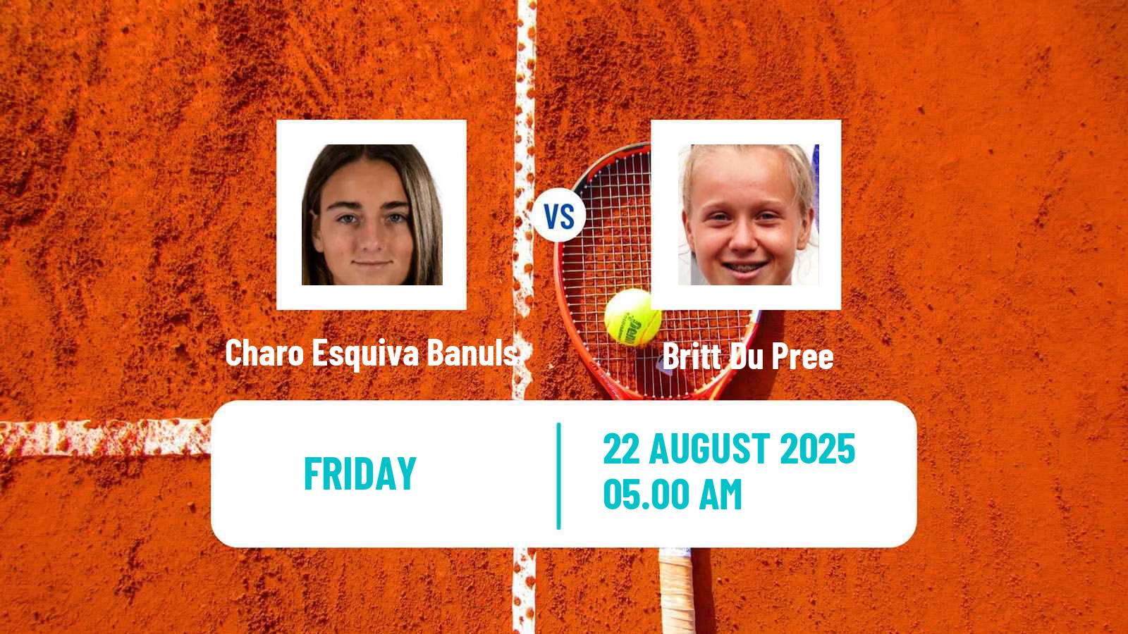 Tennis ITF W15 Logrono Women Charo Esquiva Banuls - Britt Du Pree