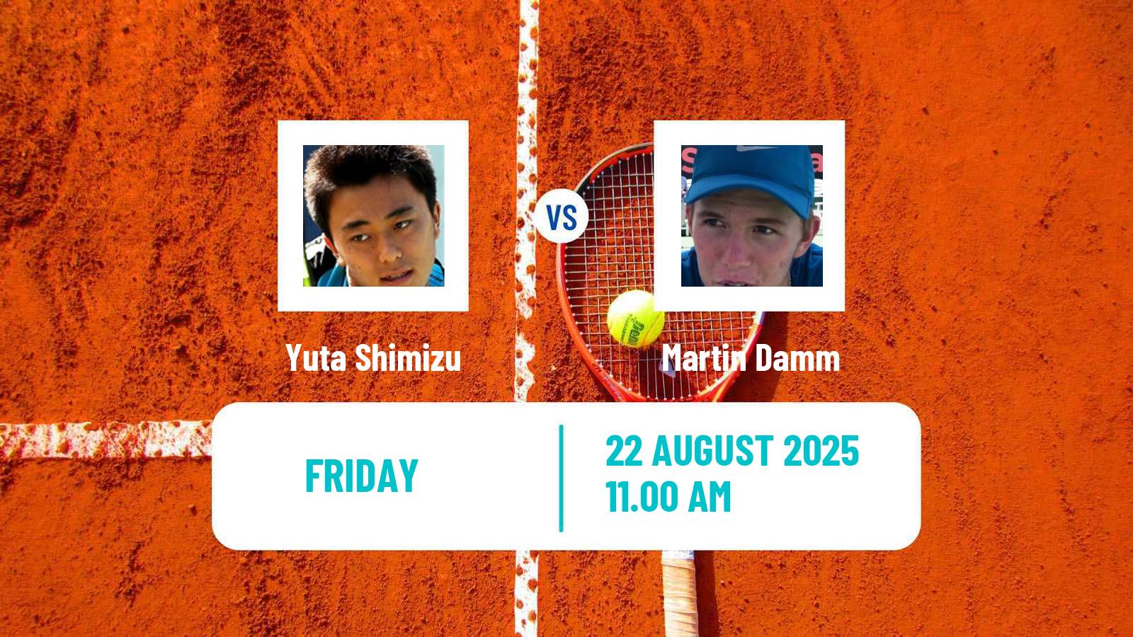 Tennis ATP US Open Yuta Shimizu - Martin Damm