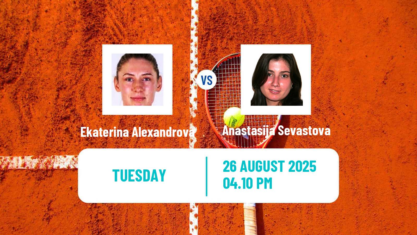 Tennis WTA US Open Ekaterina Alexandrova - Anastasija Sevastova