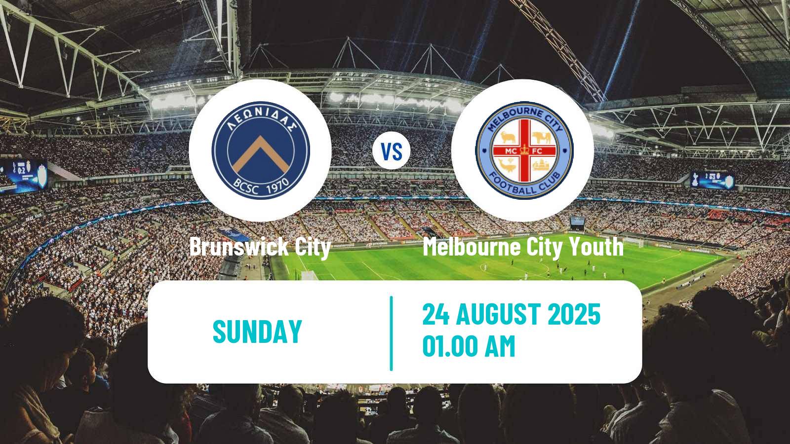 Football Australian Victoria Premier League Brunswick City - Melbourne City Youth