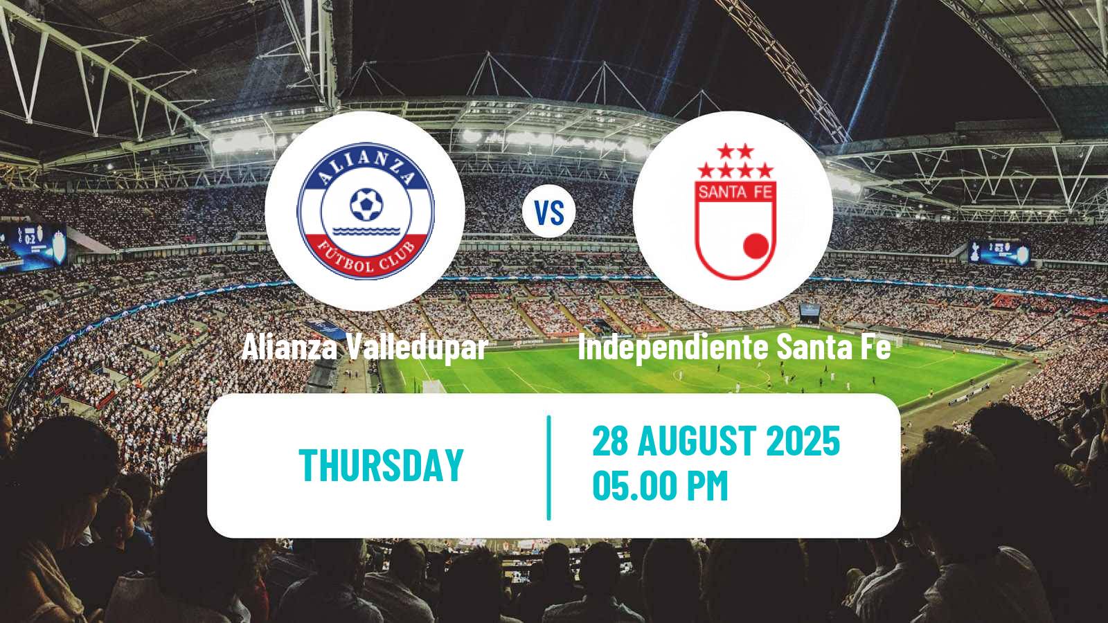 Football Colombian Copa Alianza Valledupar - Independiente Santa Fe