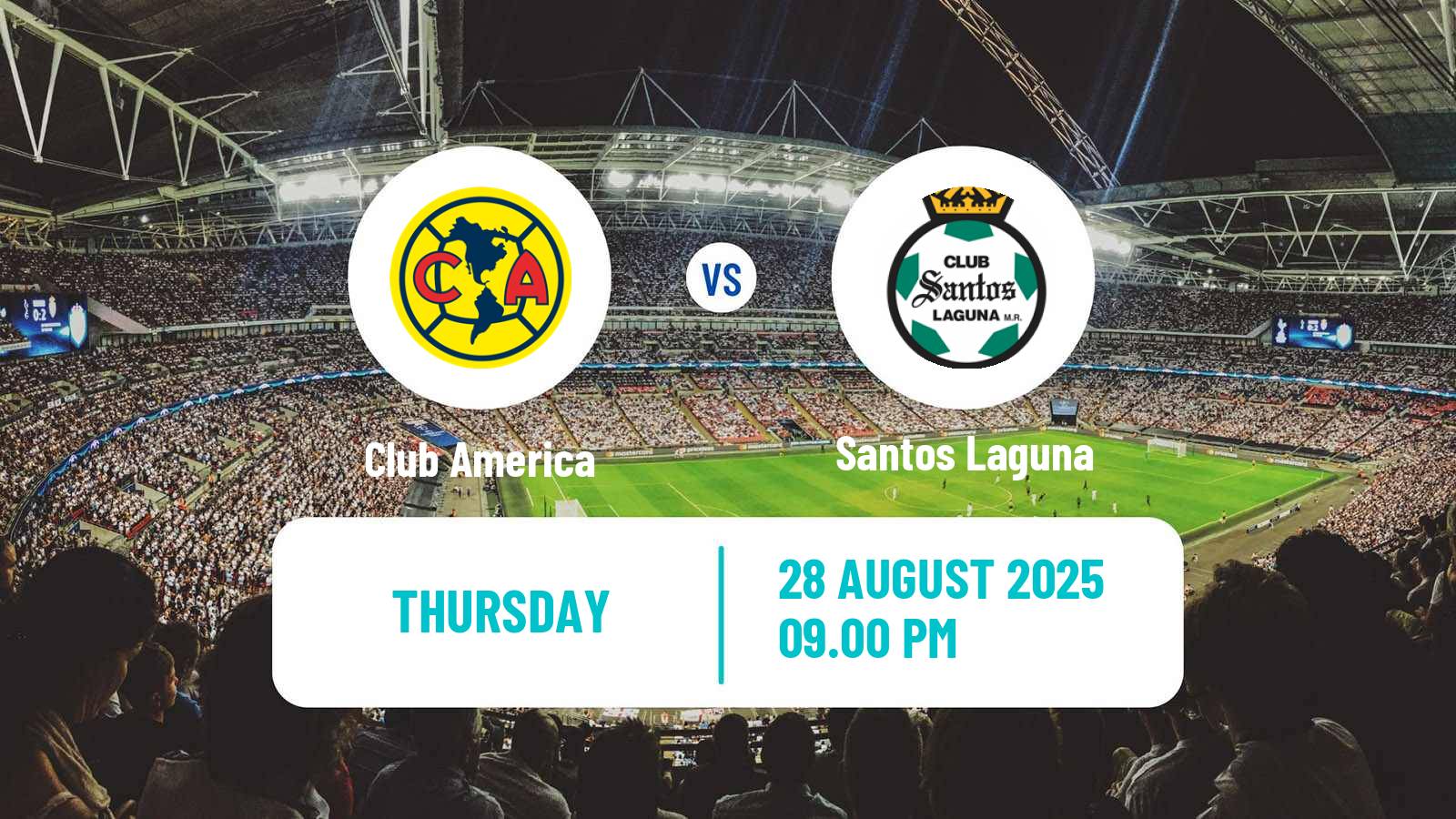 Football Mexican Liga MX Women Club America - Santos Laguna
