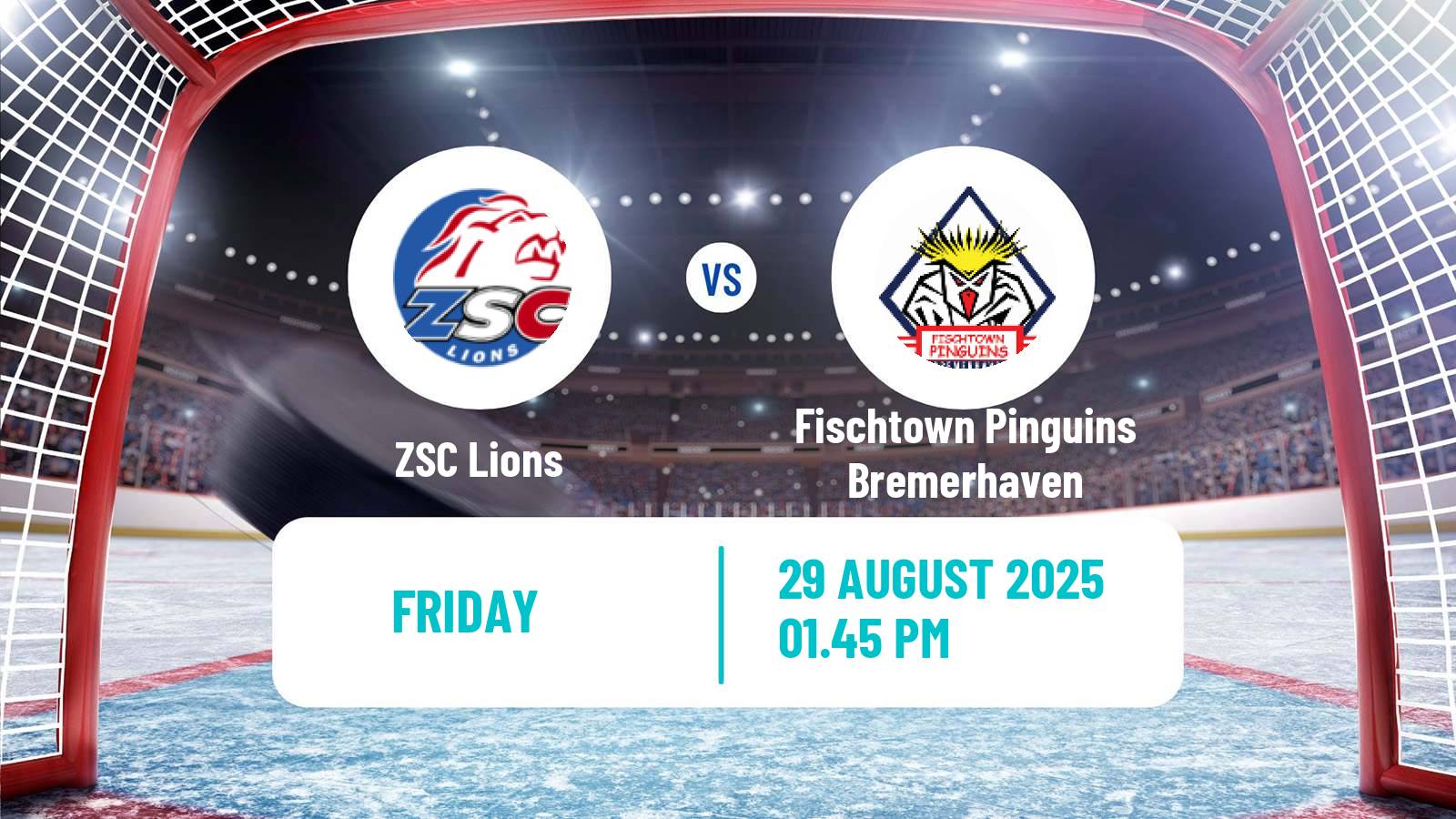 Hockey Champions League Ice Hockey ZSC Lions - Fischtown Pinguins Bremerhaven