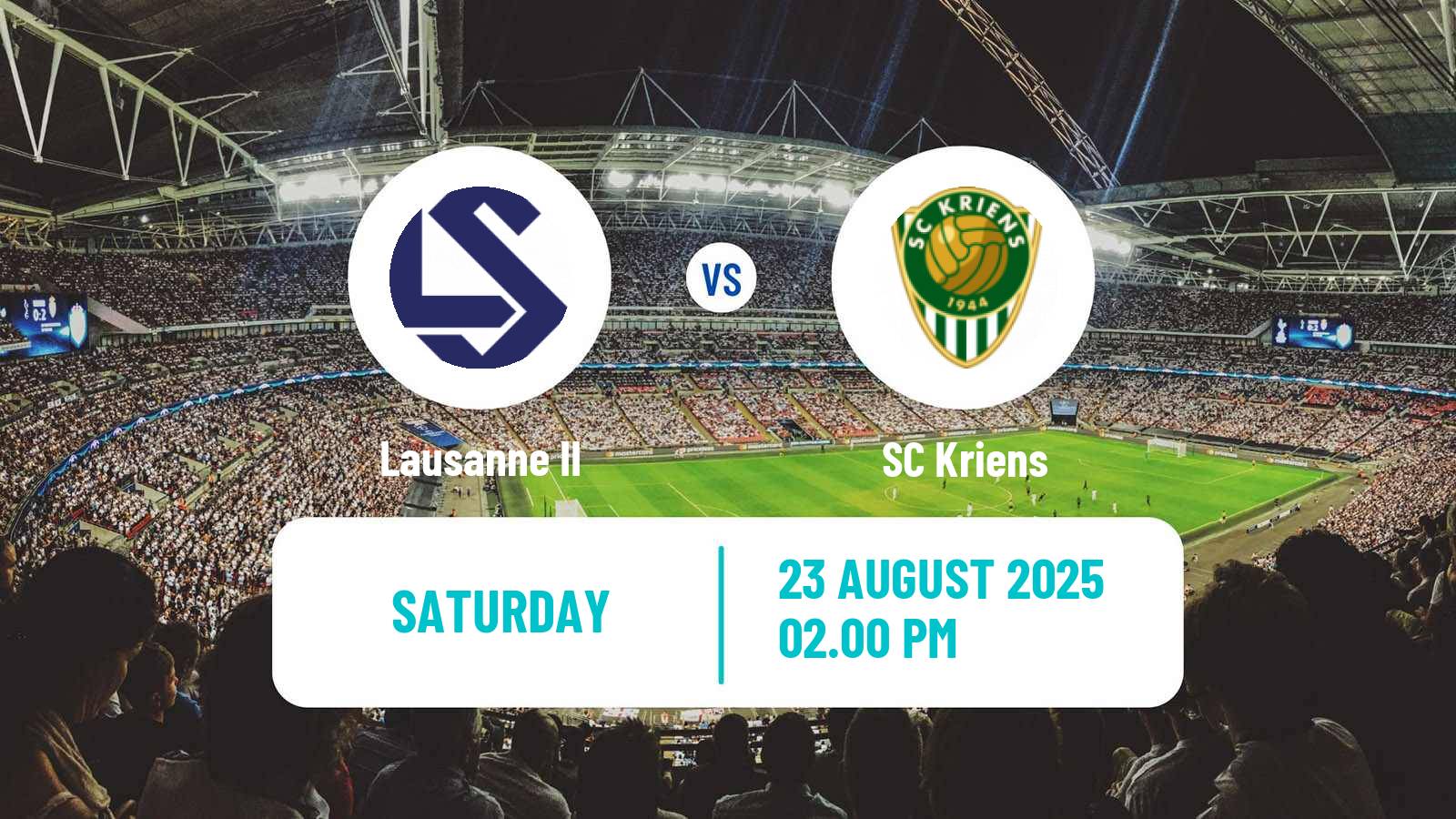 Football Swiss Promotion League Lausanne II - Kriens