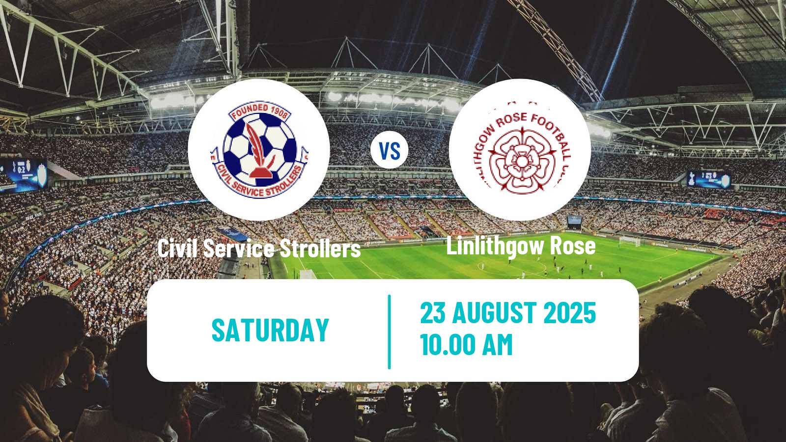 Football Scottish Lowland League Civil Service Strollers - Linlithgow Rose