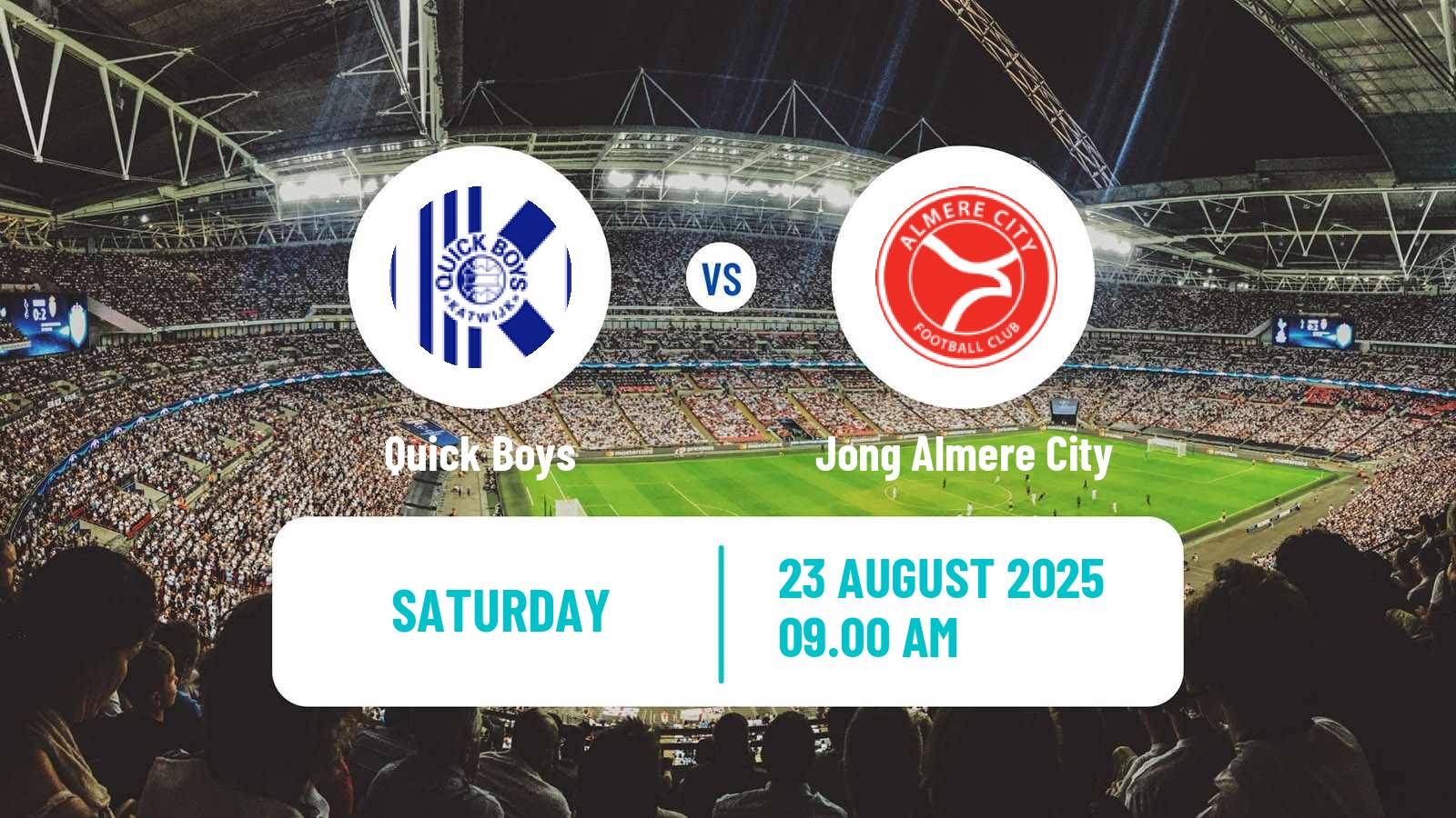 Football Dutch Tweede Divisie Quick Boys - Jong Almere City