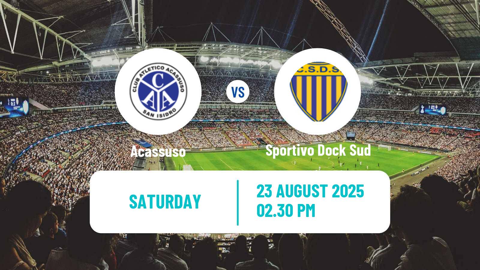 Football Argentinian Primera B Acassuso - Sportivo Dock Sud