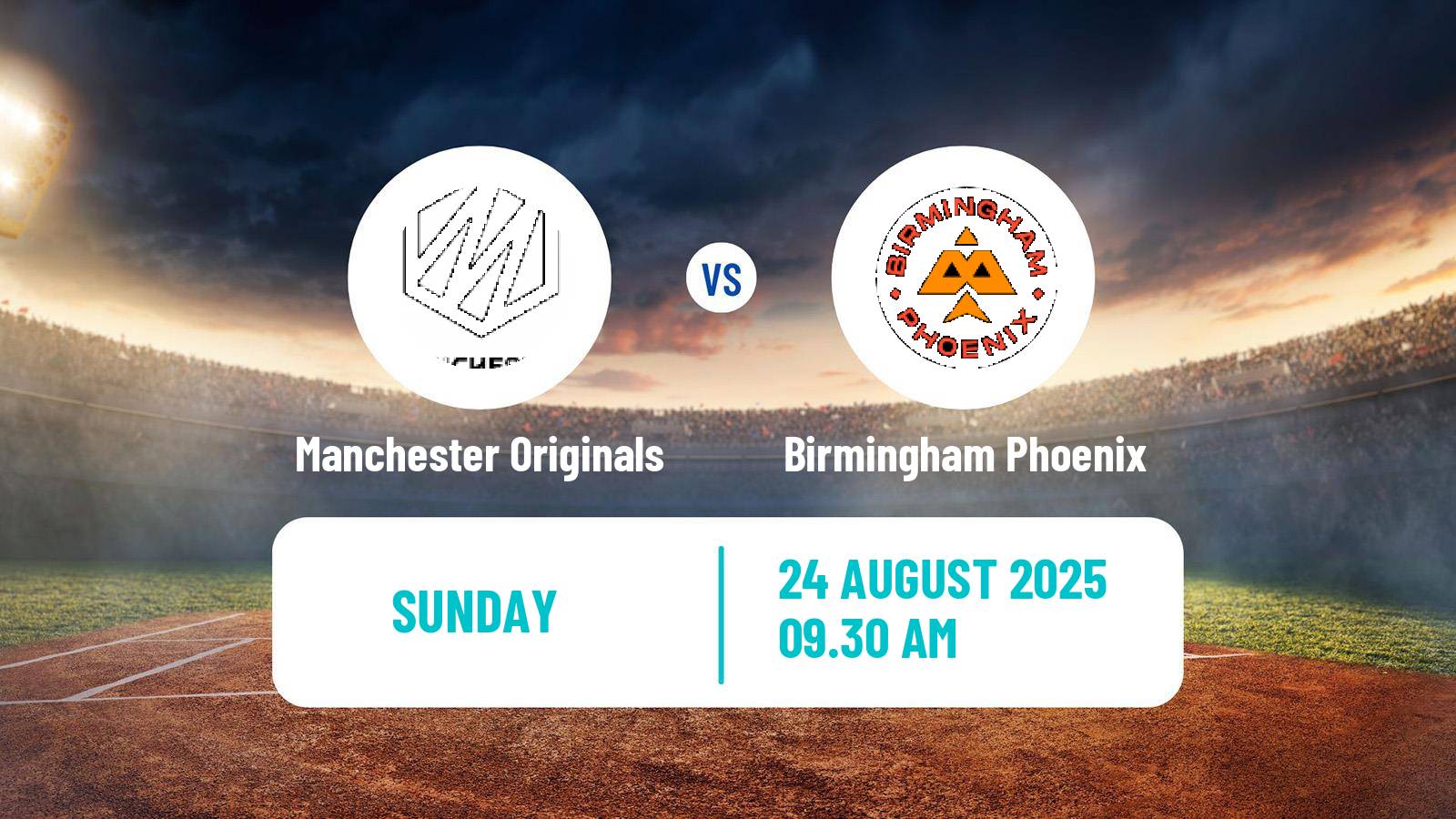 Cricket United Kingdom The Hundred Cricket Women Manchester Originals - Birmingham Phoenix