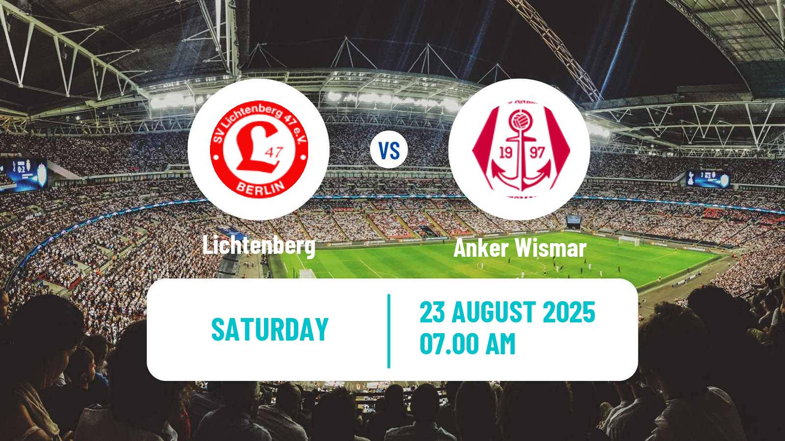 Football German Oberliga NOFV-Nord Lichtenberg - Anker Wismar