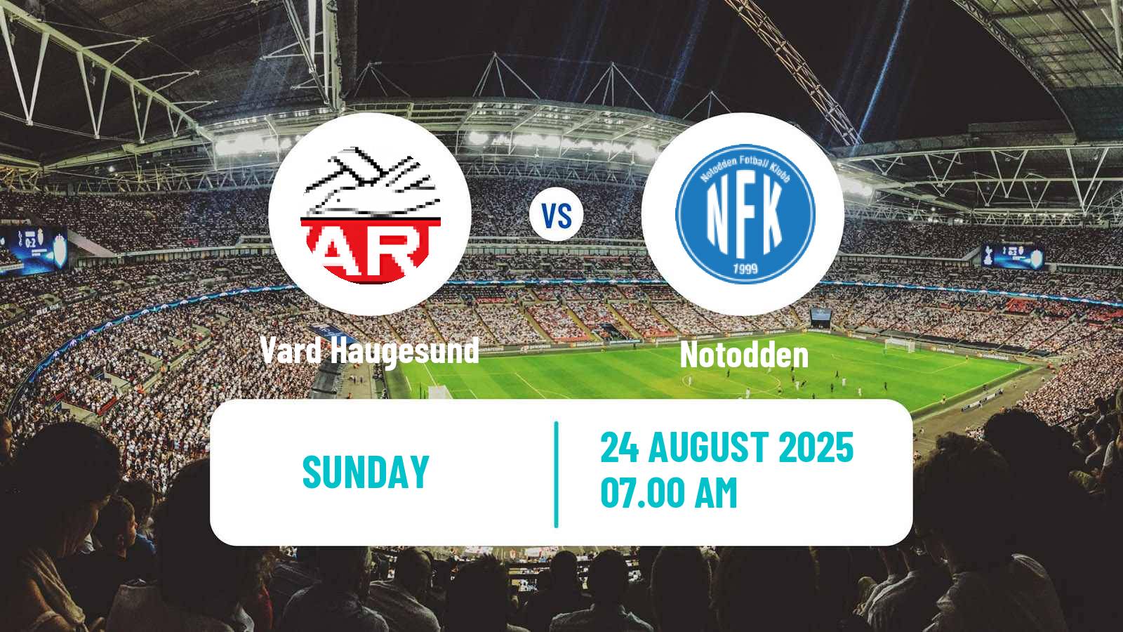 Football Norwegian Division 2 - Group 1 Vard Haugesund - Notodden