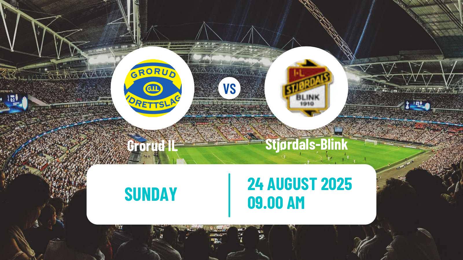 Football Norwegian Division 2 - Group 2 Grorud - Stjørdals-Blink