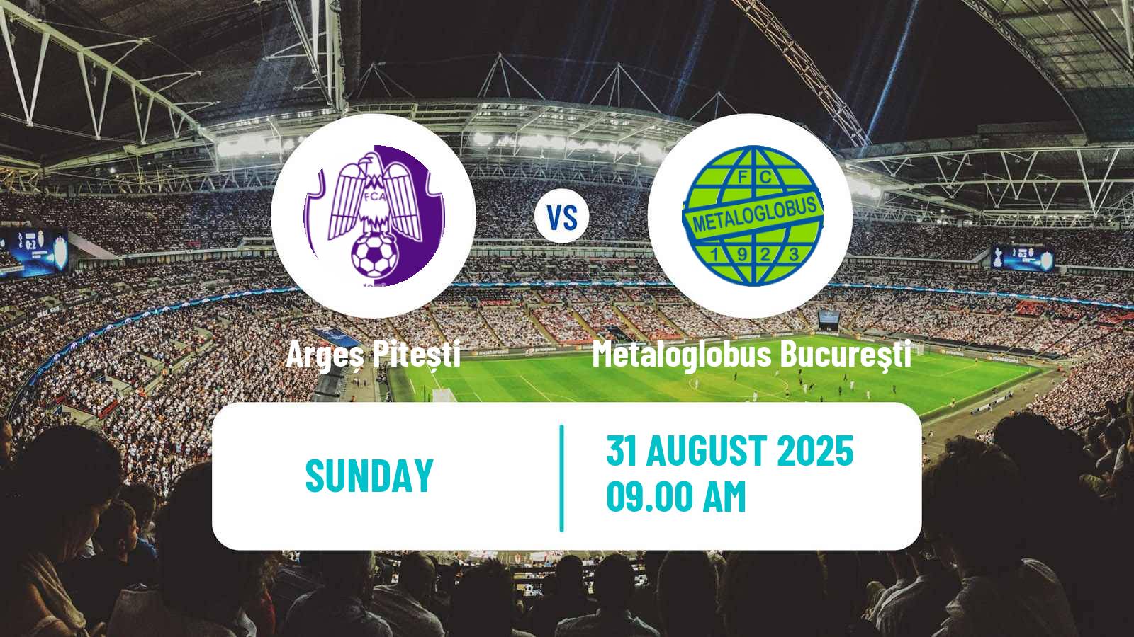 Football Romanian Liga 1 Argeș Pitești - Metaloglobus Bucureşti