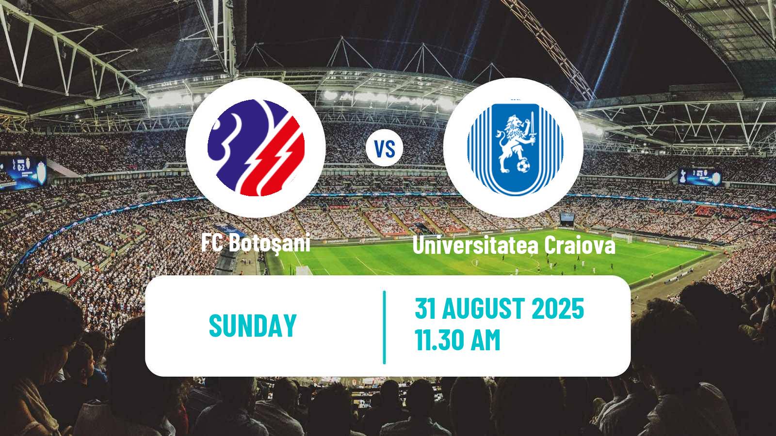 Football Romanian Liga 1 Botoșani - Universitatea Craiova
