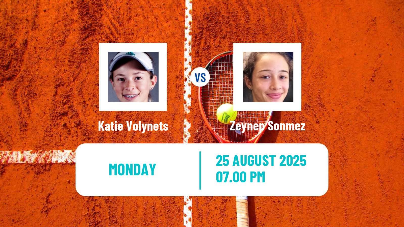 Tennis WTA US Open Katie Volynets - Zeynep Sonmez