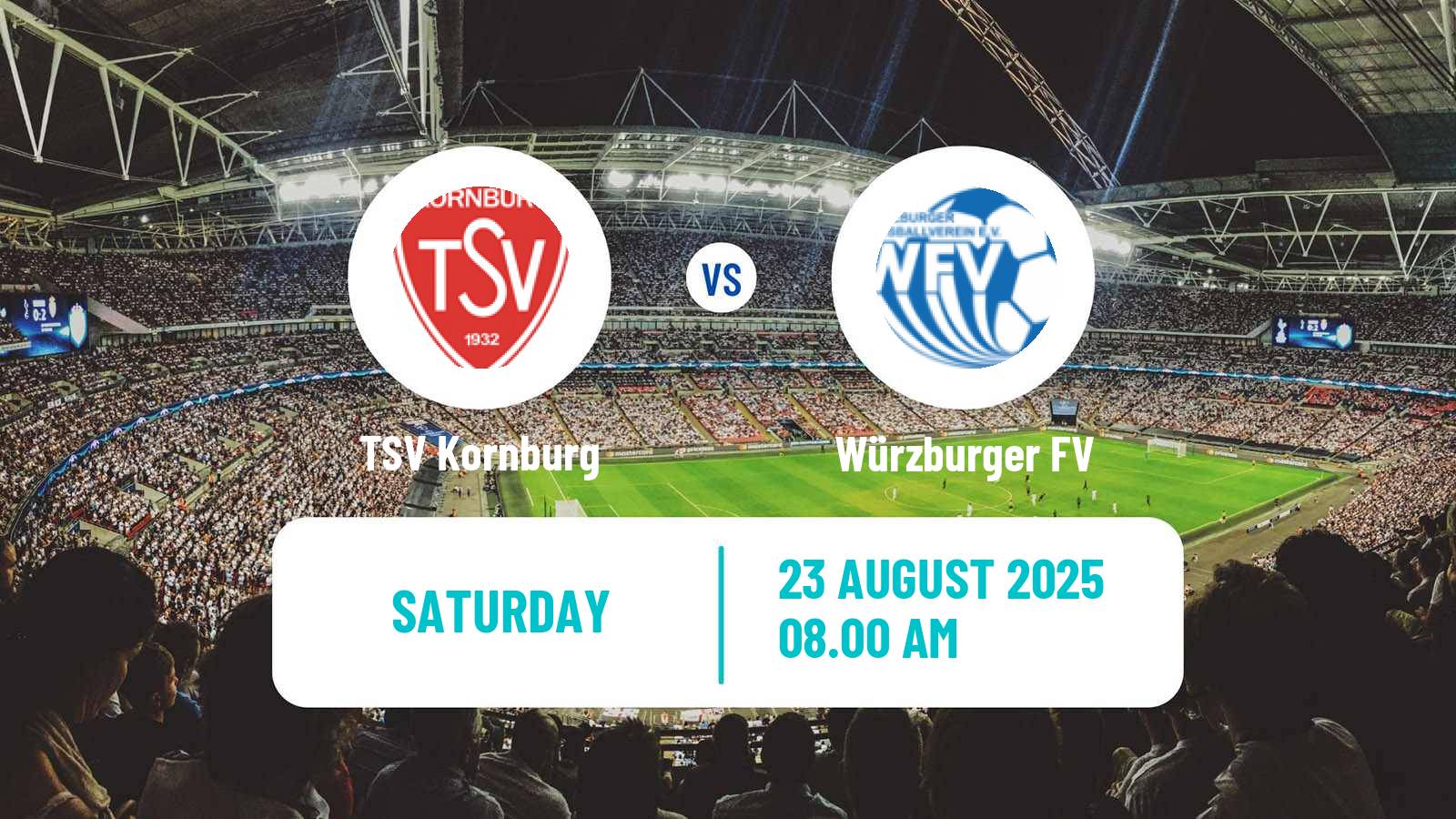 Football German Oberliga Bayern Nord Kornburg - Würzburger FV
