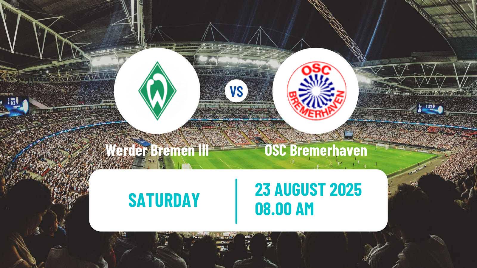 Football German Oberliga Bremen Werder Bremen III - OSC Bremerhaven