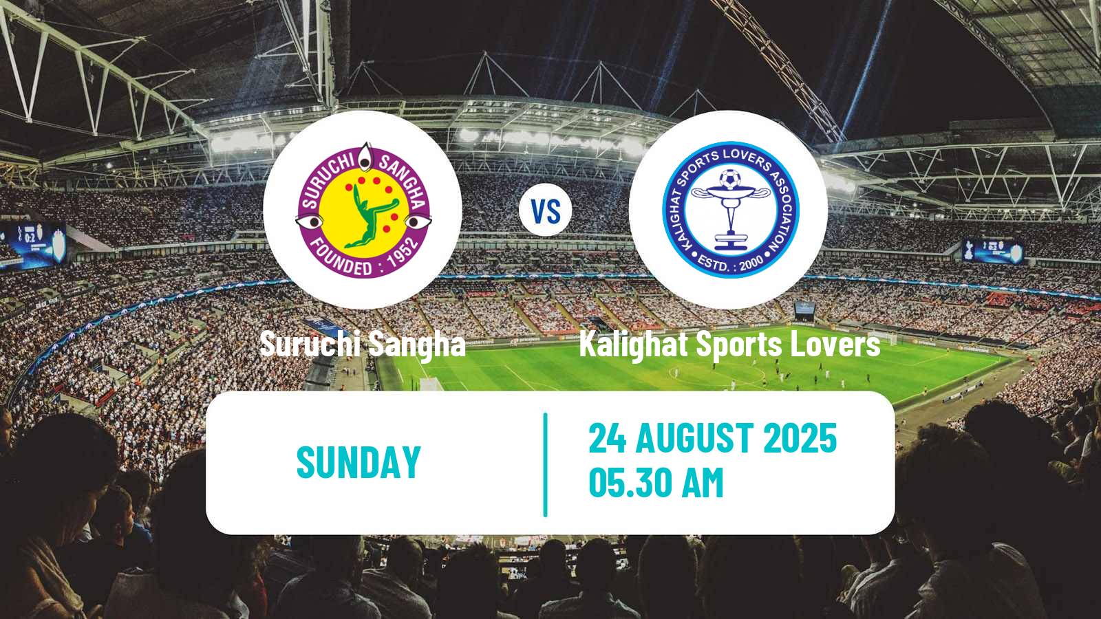 Football Calcutta Premier Division Suruchi Sangha - Kalighat Sports Lovers