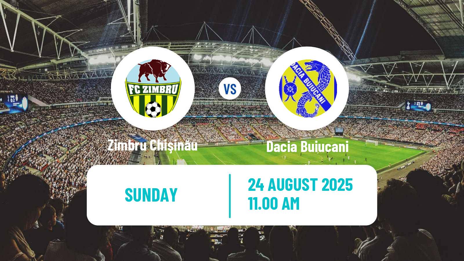 Football Moldovan Super Liga Zimbru Chişinău - Dacia Buiucani