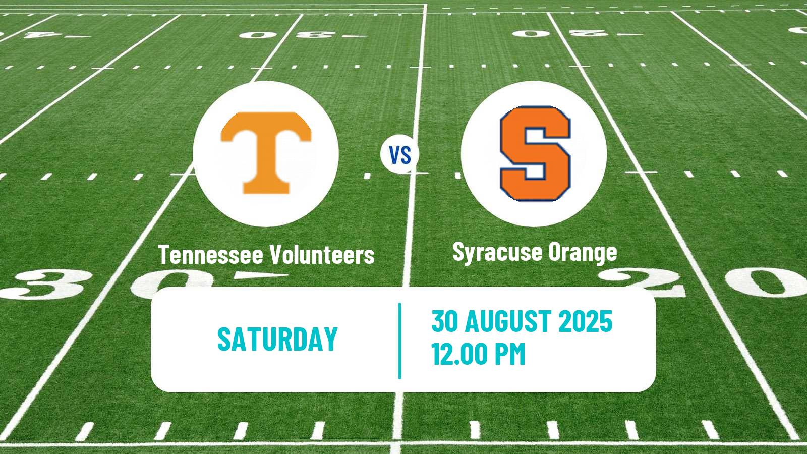American football NCAA College Football Tennessee Volunteers - Syracuse Orange