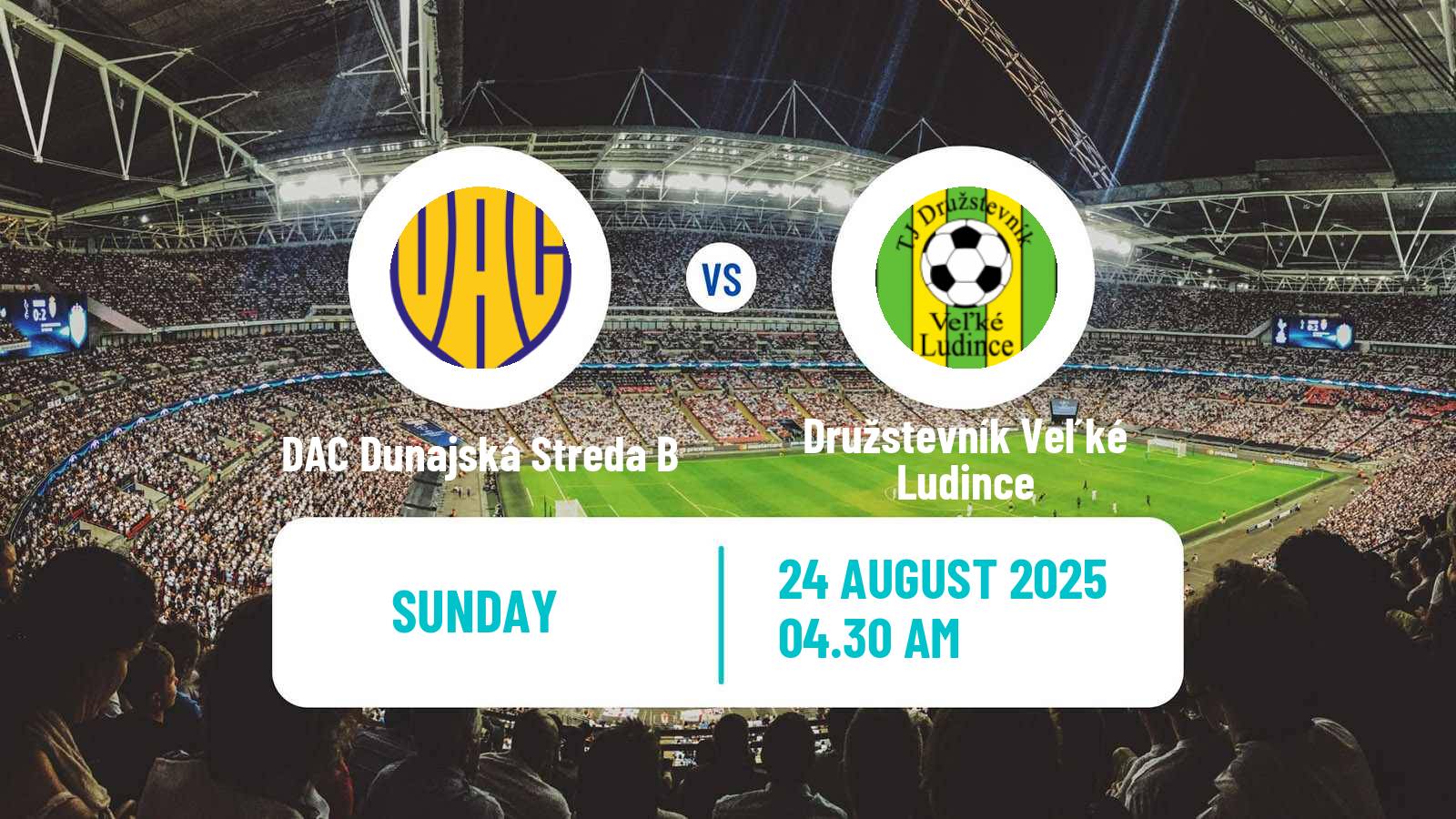 Football Slovak 3 Liga West DAC Dunajská Streda B - Družstevník Veľké Ludince