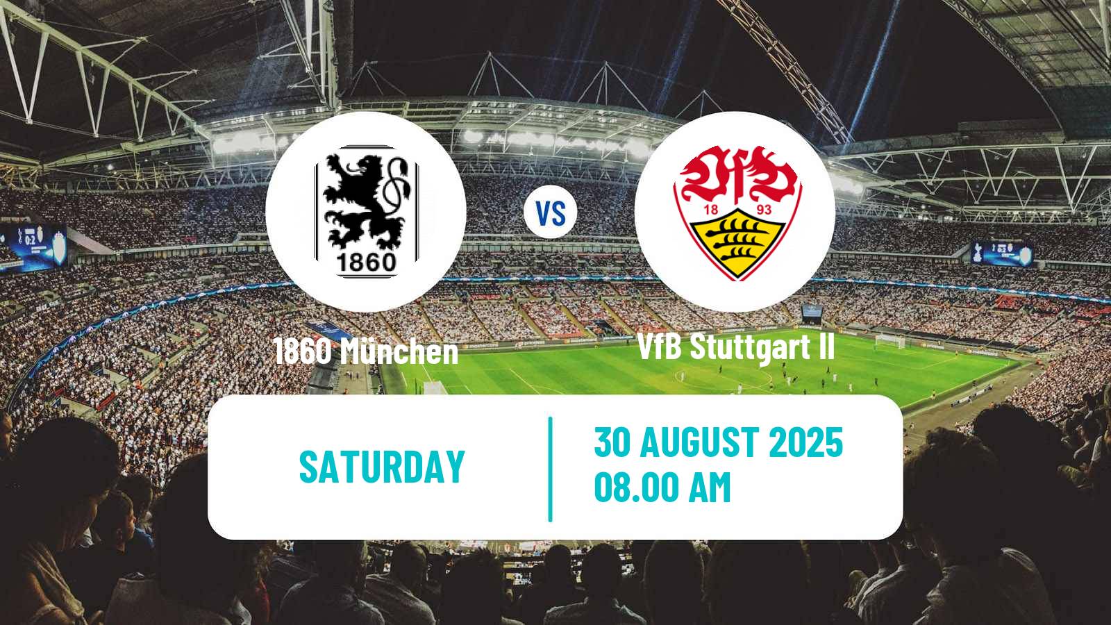 Football German 3 Bundesliga 1860 München - VfB Stuttgart II
