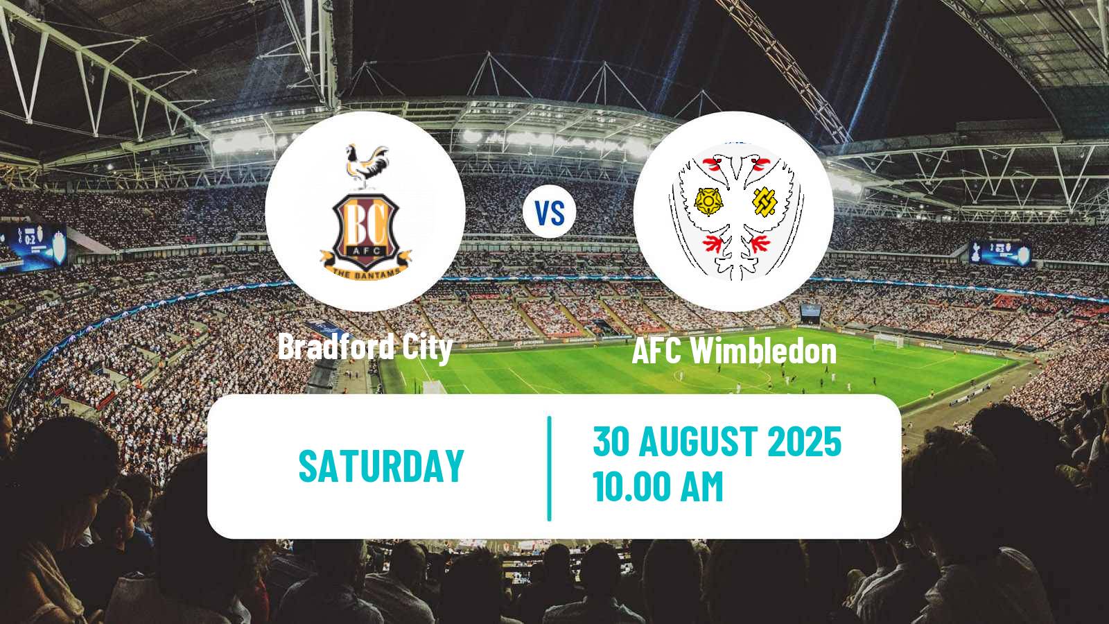 Football English League One Bradford City - AFC Wimbledon